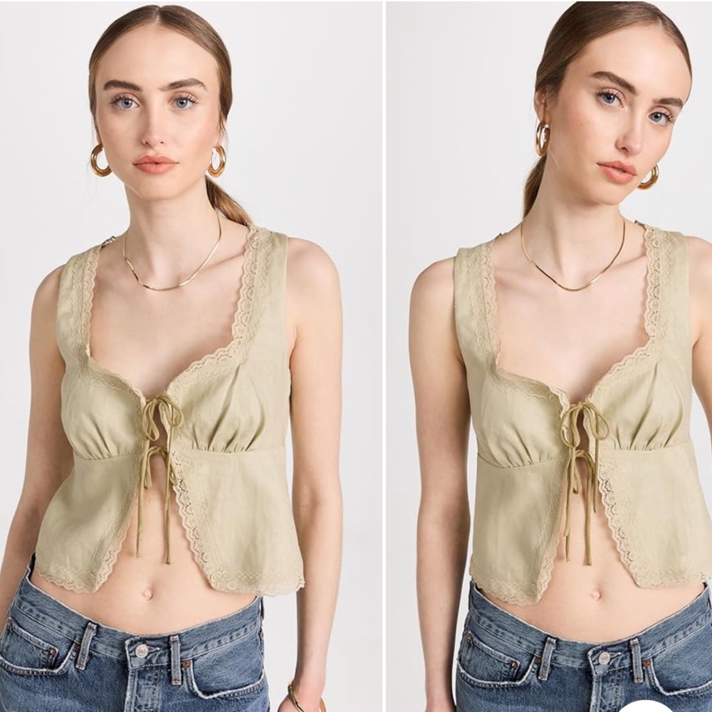 REFORMATION Rosalie Linen Top